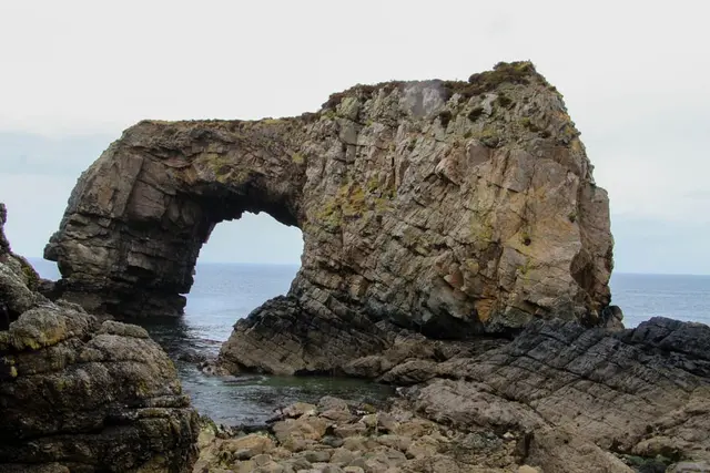 a large rock arch