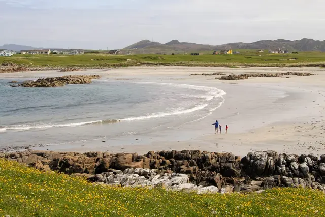 people walking on a beach