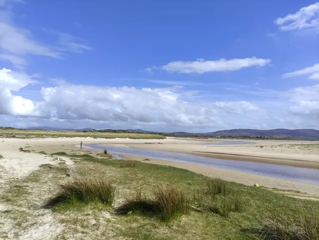 a large flat area with a body of water in it