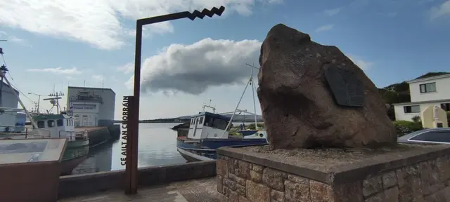a rock on a dock