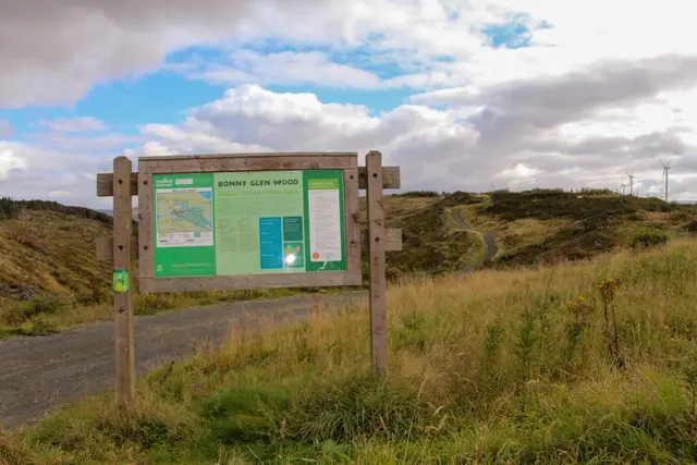 a sign on a road