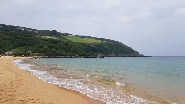 Crystal clear water at Kinnagoe beach