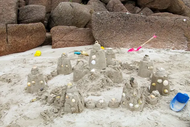 a sand castle made of sand